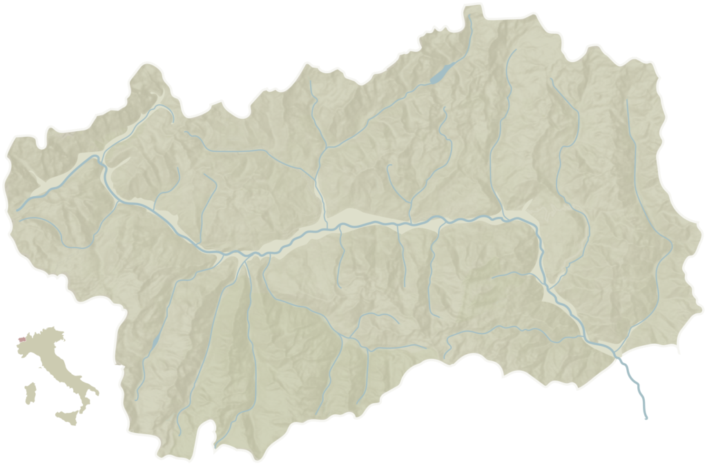 Aosta Valley relief map